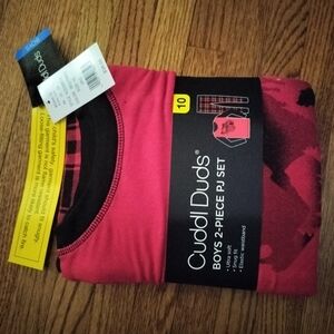 Cuddl Duds Boys' Red 2-Piece PJ Set